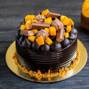 Mango Dark Chocolate Cake